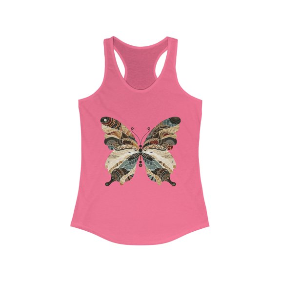 Boho Butterfly Racerback Tank Top in 8 Vibrant Colors