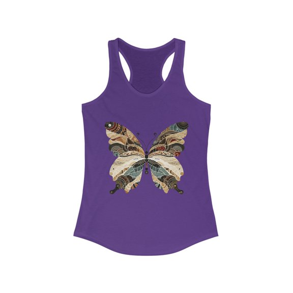 Boho Butterfly Racerback Tank Top in 8 Vibrant Colors