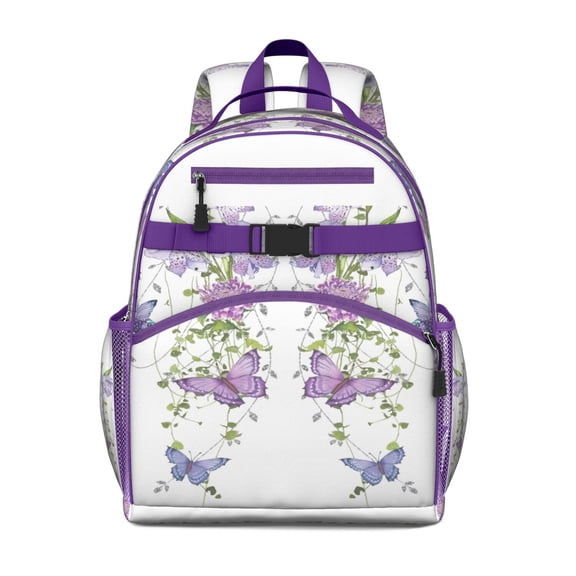 Boho Butterfly Toddler Backpack Artistic Butterfly Print with Floral Accents and Dreamy Abstract Design