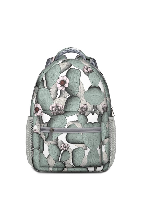 Boho Cactus Backpack - Waterproof & Lightweight Bookbag for College Students with Padded Straps & Organized Storage