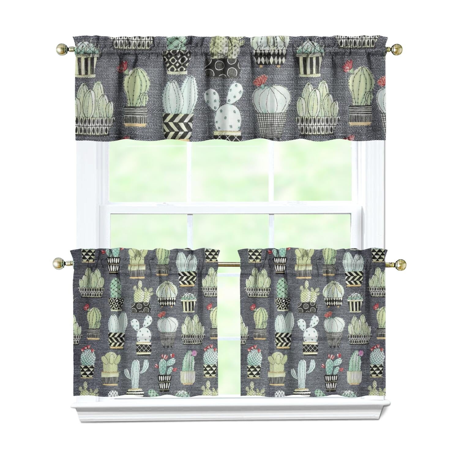 Cactus Horizon Quilted Curtains NCU0DDK1783