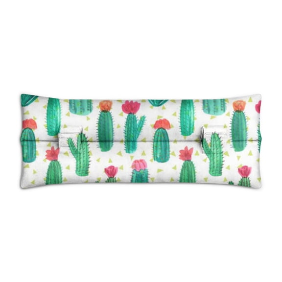 Boho Cactus Seat Belt Pillow for Post-Surgery Southwestern Succulent Design, Comfortable Mastectomy & Heart Surgery Cushion (Adjustable & Breathable)