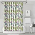 thumbnail image 1 of Boho Cactus Shower Curtain 72x72 with Southwestern Succulent Art, Watercolor Desert Style, Quick-Dry Polyester Fiber Bathroom Decor with Plastic Rings, 1 of 5
