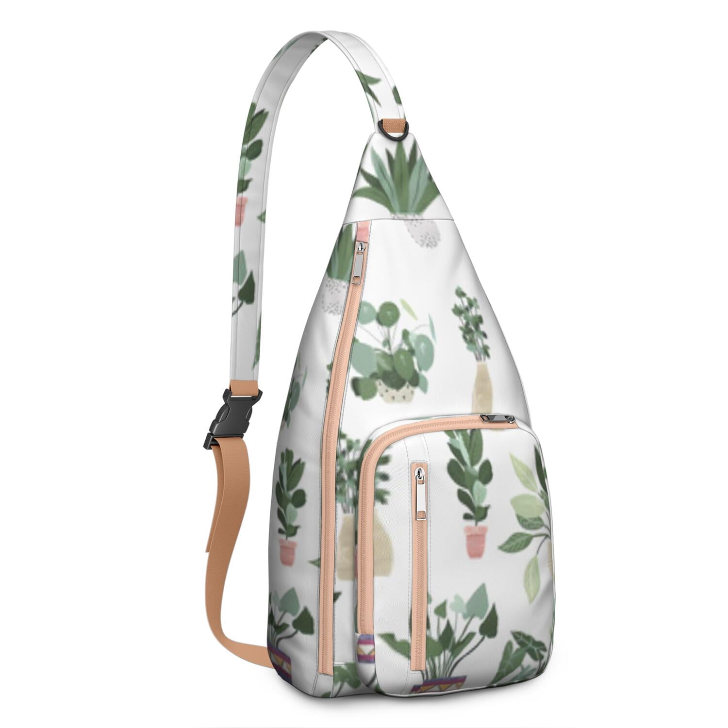 Boho Cactus Sling Backpack – Southwestern Succulent  display picture 1