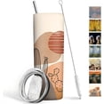 thumbnail image 1 of Boho Cactus Tumbler 20 oz Travel Coffee Mug Cactus Print Skinny Tumblers with Lid and Straw Stainless Steel Insulated Coffee Cups Gift for Boho Lover, 1 of 5