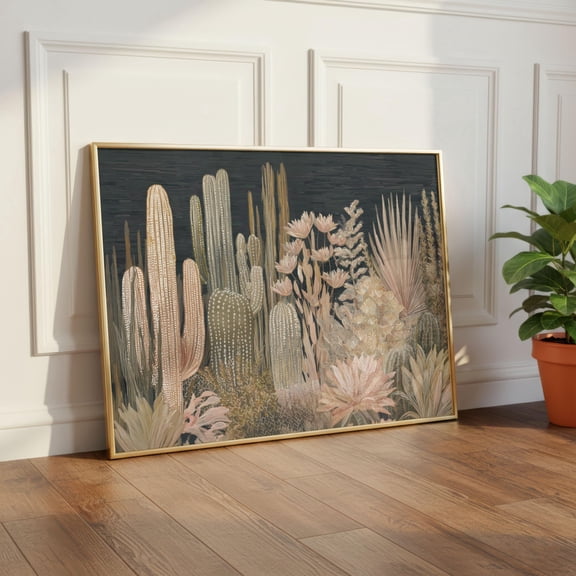 Boho Cactus Wall Art Desert Botanical Print Southwestern Decor Modern Cactus Mexican Desert Art Modern Yayoi Kusama