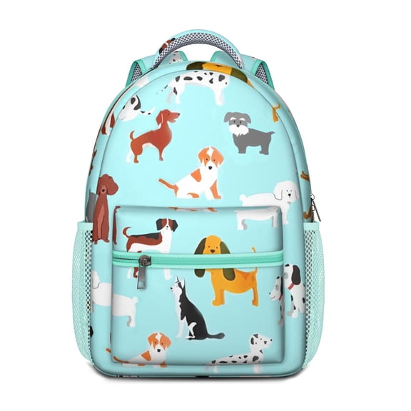 Boho Canine Design School Bag - Breathable Mesh & Organized Pockets