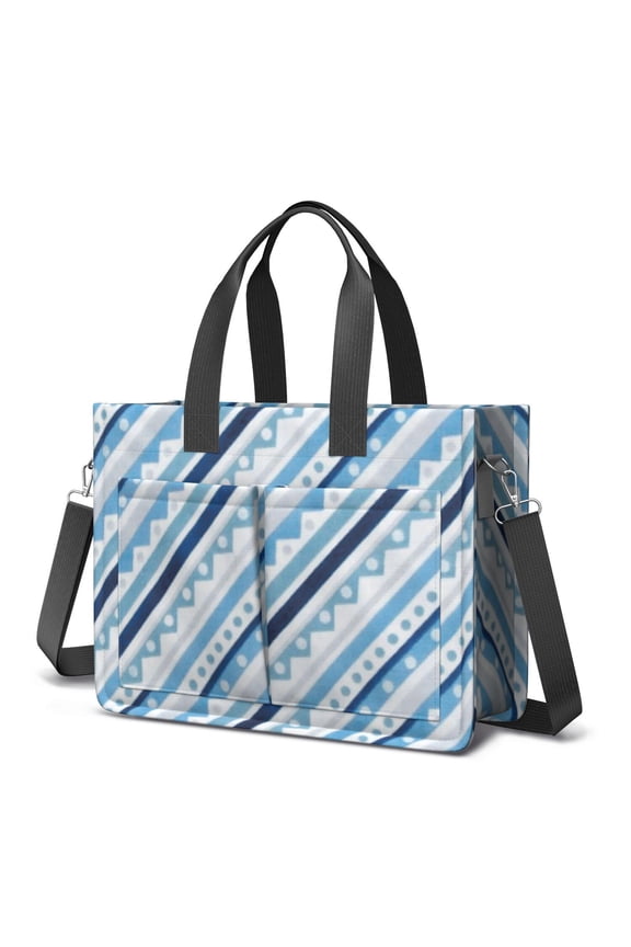 Boho Canvas Tote Bag for Women with Compartments, Large Cute Checkered Teacher Student Shoulder Bag Nurse Purses Crossbody Bags Work Laptop Book Bag Satchels Handbags