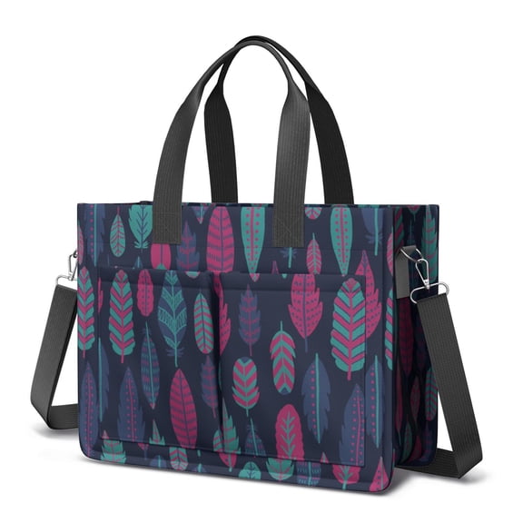 Boho Canvas Tote Bag for Women with Compartments, Large Cute Checkered Teacher Student Shoulder Bag Nurse Purses Crossbody Bags Work Laptop Book Bag Satchels Handbags