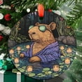 thumbnail image 1 of Boho Capybara at The Spa Ornament Window Hanging Customized Suncatcher Glass Panel with Metal Chain Sun Catchers Wall Art Home Decor Gift for Women Mothers Day, 2025, Seasonal, 1 of 5