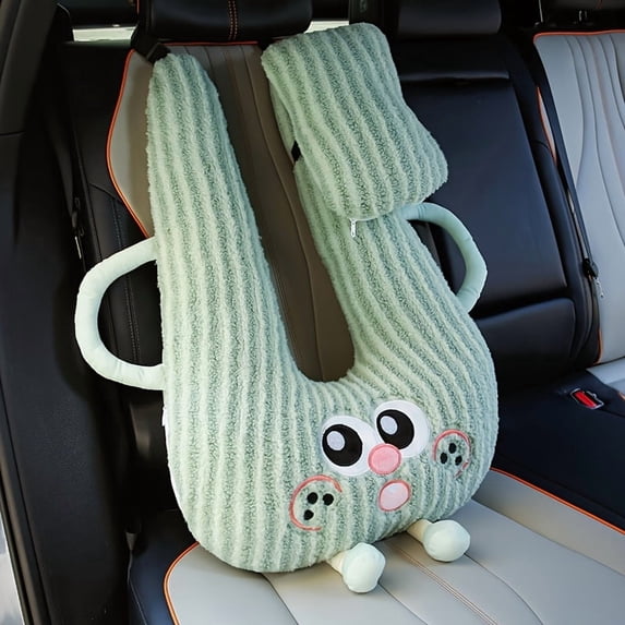 Boho Car Rear Seat Sleeping Pillow - Pillow - Anti-Pinch, Comfortable Fabric, Cute Shape - Travel, Car, ,