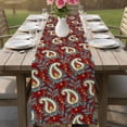 thumbnail image 1 of Boho Cashew Flower on Red Table Runner 90 Inches Long,Kitchen Dining Tablerunners Abstract Ethnic Retro Floral Linen Table Runners Dresser Scarves for Home Dinner Wedding Holiday Party Decor, 1 of 9