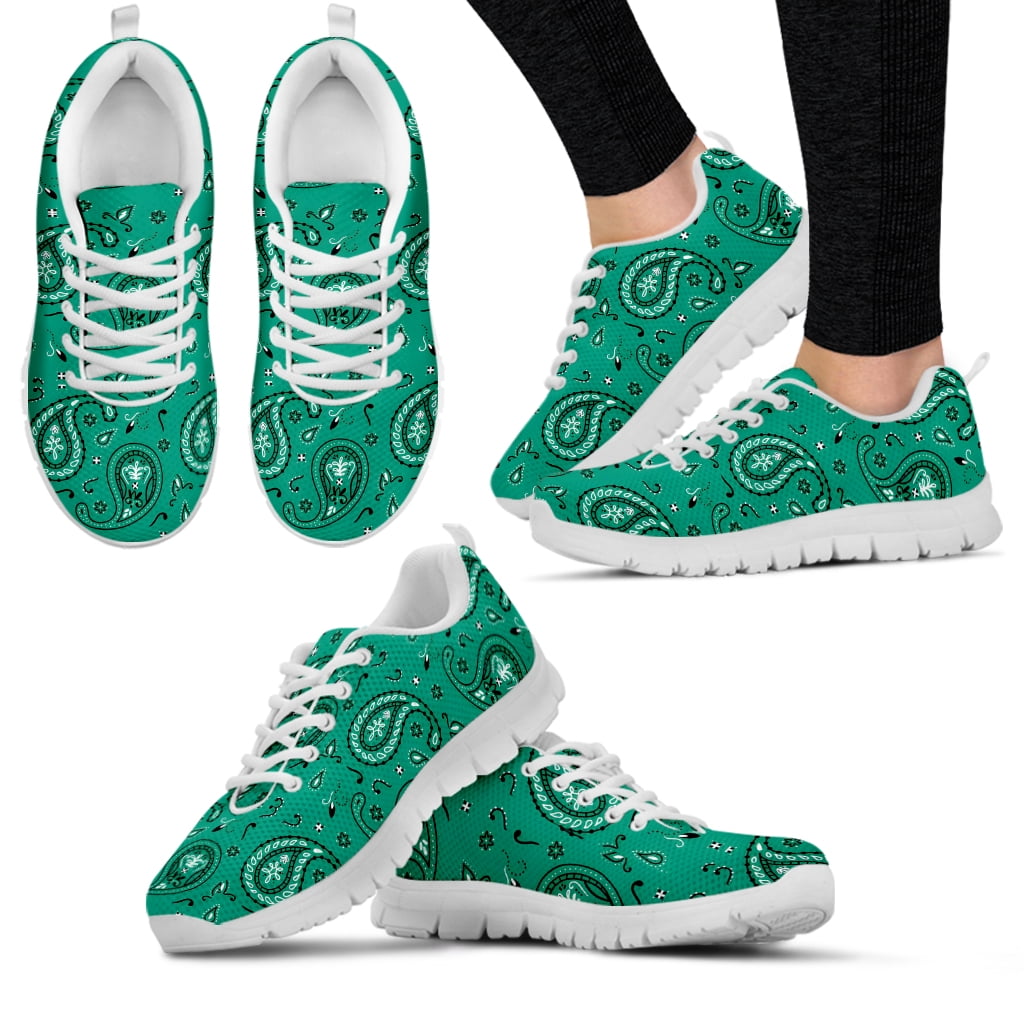 Floral Blue ladies Shoes Pull Loop Sneakers