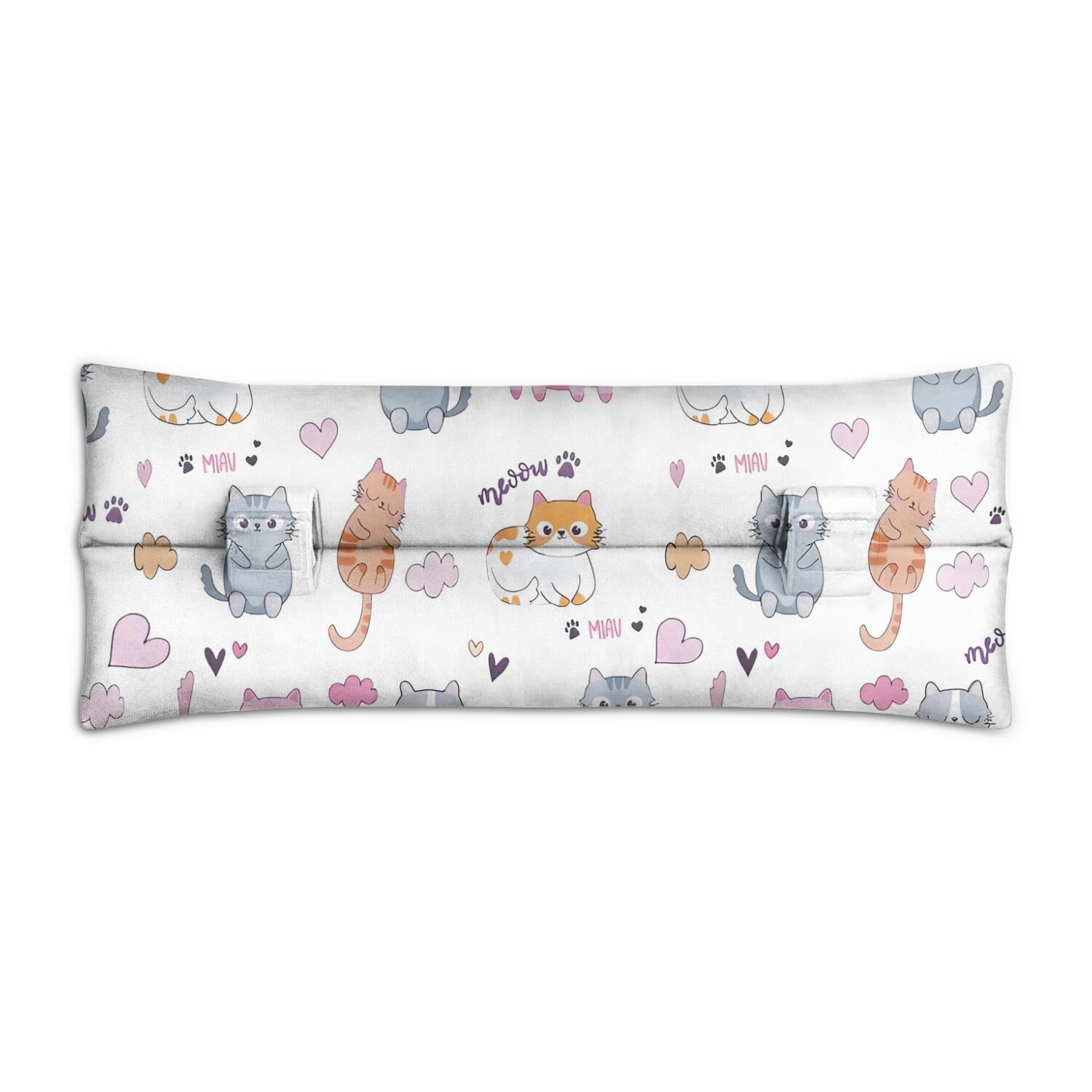 Boho Cat Aesthetic Seatbelt Cushion - Mastectomy Post-Surgery Comfort Pillow - Heart Surgery Recovery Pad with Aesthetic Cat Pattern