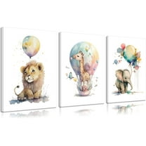 Boho Cats Canvas Wall Art Funny White Cat Wall Decor Pictures Cute Colorful Floral Cats Posters Prints for Living Room Bedroom Bathroom Nursery Home Decoration(Framed canvas)