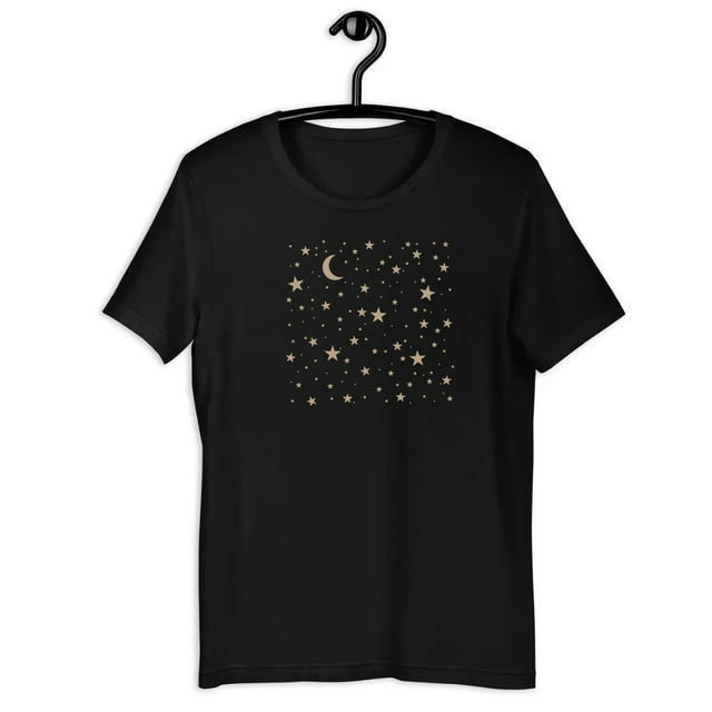 Boho Celestial Graphic Shirt – Mystical Moon and Stars Tee S to 5XL-TH30602