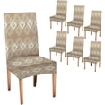 thumbnail image 1 of Boho Chair Covers Ethnic Traditional Ornament Geometric Chair Covers Set of 6 for Dining Room Dining Chair Slipcover Washable Removable for Kitchen Hotel Universal Size, 1 of 4