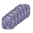 thumbnail image 1 of Boho Chair Seating Cushion Set of 6, Pattern Design Outline Dreamcatchers and Roses, Seat Pads for Office with Anti-slip Backing, 16"x16", Lavender Dark Lavender, by Ambesonne, 1 of 6