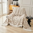 thumbnail image 1 of Boho Chair Sofa Cover Breathable Washable Chenille Couch Cover Thick Beige Cream White Armchair Cover Modern Plaid Triangle Sofa Slipcover Chair Cover with Arms Oversized Chair Sofa Cover, 1 of 31