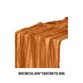 thumbnail image 1 of Cheesecloth Gauze Table Runner, 35 x 70 In Crinkle Fabric Dining Runner for Wedding Party Decor, Caramel, 1 of 5