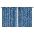 thumbnail image 1 of Boho Chic 2-Pack Kitchen Curtains - Abstract Floral Semi-Sheer Tier Curtains 42x54 Inch, Rod Pocket Farmhouse Window Panels, 1 of 2