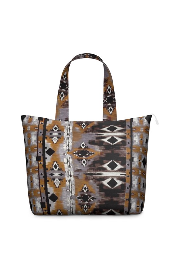 Boho Chic Antique Lovers Travel Bag, Vintage Geometric Duffel with Rustic Home Decor Style, Multipurpose Weekender for Hiking, Business, Gym