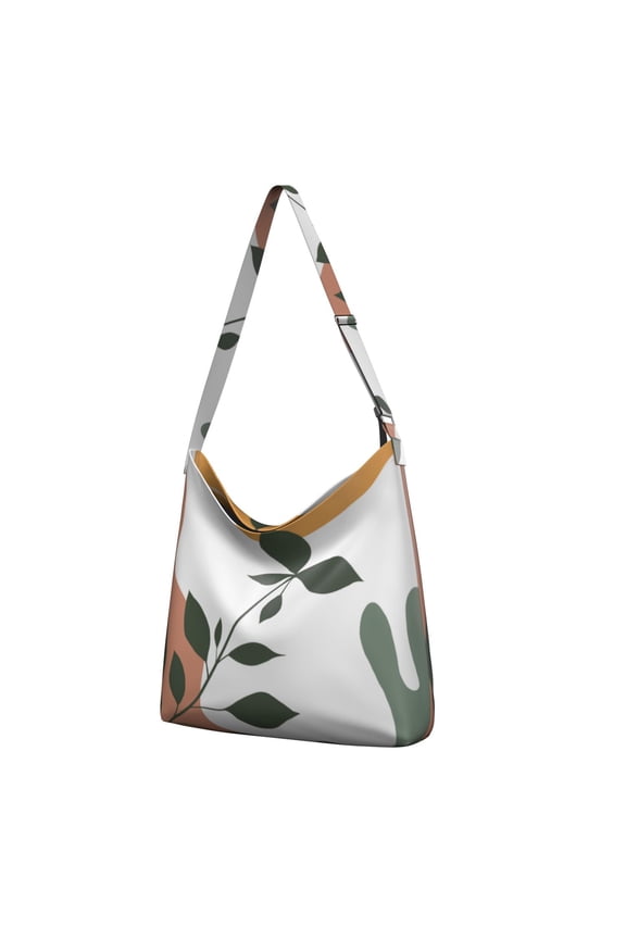 Boho Chic Artistic Crossbody Shoulder Bag - Abstract Geometric Sling Tote, Lightweight Adjustable Travel Handbag