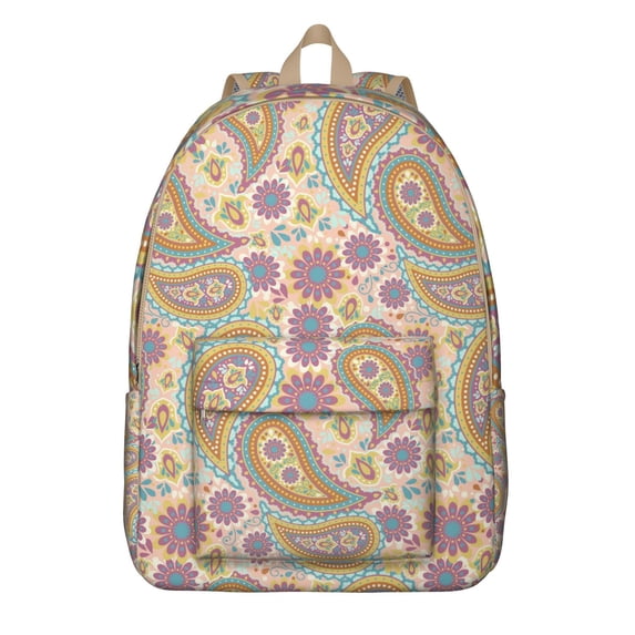 Boho Chic Backpack with Paisley Pattern, Perfect School College Bookbag for Students, Durable Daypack with Laptop Sleeve and Pockets, Great Gift for Women and Teens
