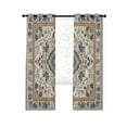 thumbnail image 1 of Boho Chic Blackout Curtains, Light Blocking Print Window Curtains, Traditional Classic Geometric Farmhouse Thermal Insulated Window Drapes for Living Room Kitchen Cafe 2 Panels, 104"W x 90"L, 1 of 9