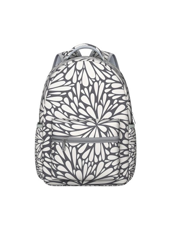 Boho Chic Campus Backpack with Macrame Details - 17" Laptop Sleeve | University Daypack with Anti-Theft Pockets