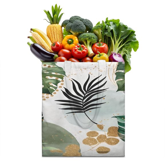 Boho Chic Canvas Tote Bag – Vintage Floral Tribal Pattern Reusable Grocery Bag, Abstract Geometric Earthy Aesthetic Shopping Bag for Women, Hippie & Artistic Lifestyle