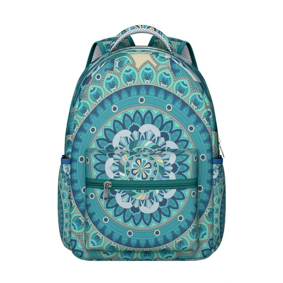 Boho Chic Commuter Backpack - Vintage Tribal Design, 17" Laptop Sleeve | Durable & Water-Resistant, Perfect for Students & Professionals