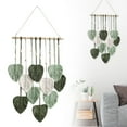 thumbnail image 1 of Boho Chic Decor Macrame Wall Decor Woven Macrame Wall Hanging Boho Wall Decor Wall Tapestry for Bedroom Custom Tapestry Wall Hanging Home Decor Tapestry Hangers Leaf Feather Wall Art Decorations B, 1 of 9