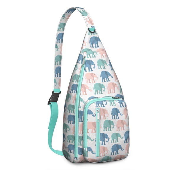 Boho Chic Elephant Sling Backpack - Vintage Mandala Design Shoulder Bag, Compact Travel Pack for Cycling & Photography Essentials