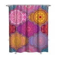 thumbnail image 1 of Boho Chic Ethnic Pattern Curtain 72x84 Inches Quick-Drying Polyester Fabric Bathroom Curtain with Plastic Hooks, 1 of 5