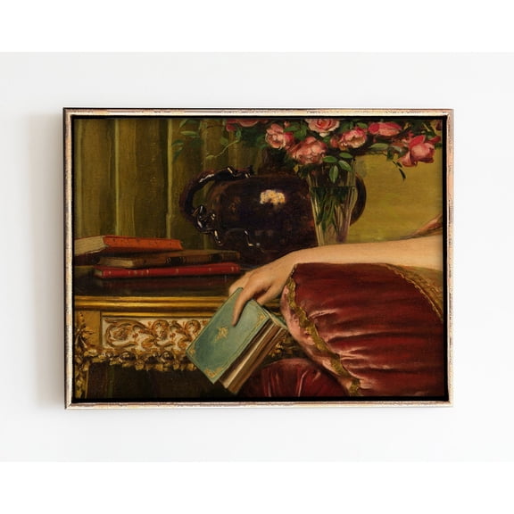 Boho Chic Fireplace Art Print Pink And Green Decor