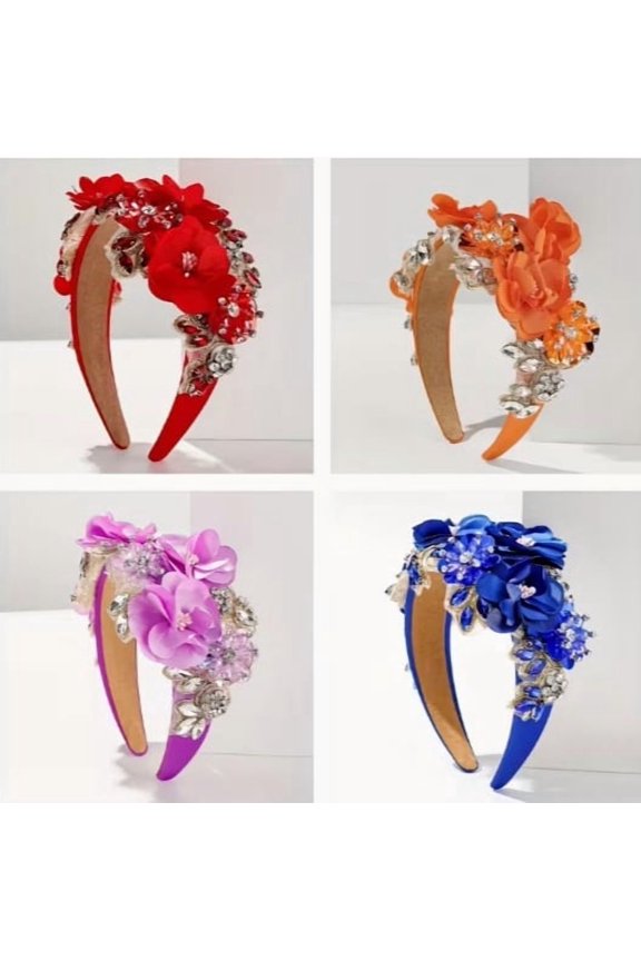 Boho-Chic Floral Headband for Women - Elegant Fabric Hair Accessory for Any Occasion