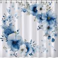 Boho Chic Floral Wreath Shower Curtain Elegant Design with Eyelets