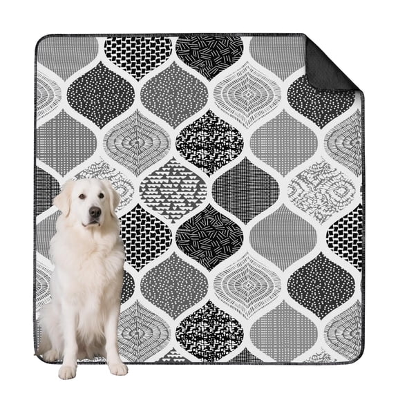 Boho Chic Indoor Dog Potty Pad 72x72, Extra Large Washable and Non-Slip Mat, A Highly Appreciated Gift for Pet Sitters and Dog Walkers