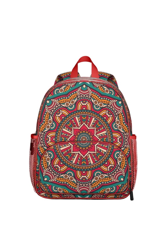 Boho Chic Mandala Ergonomic School Backpack - Waterproof & Spine-Friendly Design for Students