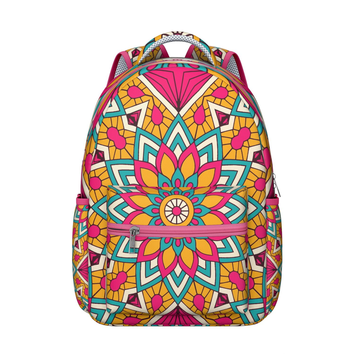 Boho Mandala Ethnic Bohemian Backpack Boho Ethnic Mandala Print Travel Backpack for Women, Sacred  main image 3