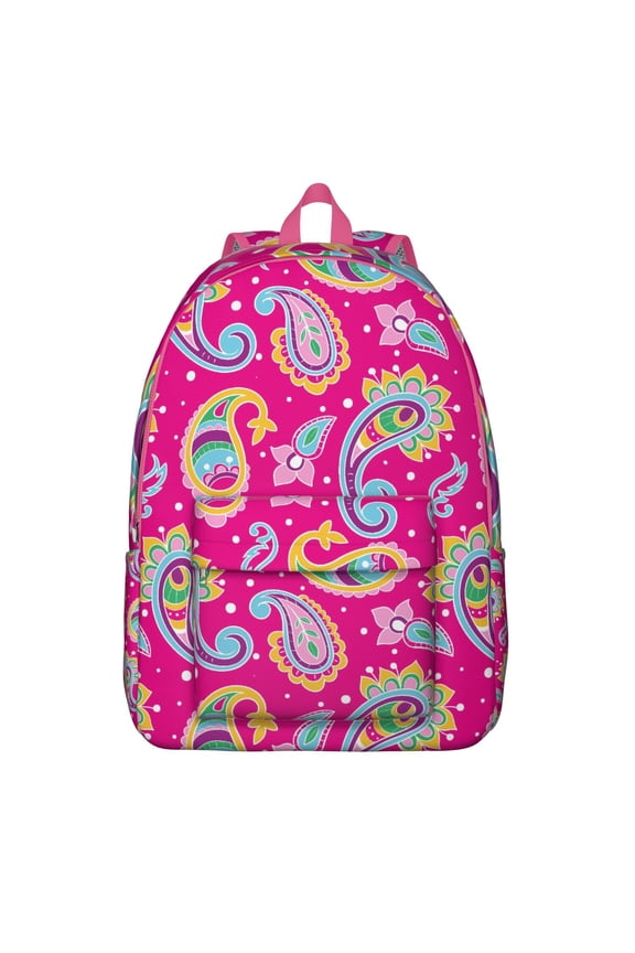 Boho Chic Paisley Backpack - Roomy College Rucksack for Students & Professionals, Durable Bookbag with Device Protection, Special Gift Option