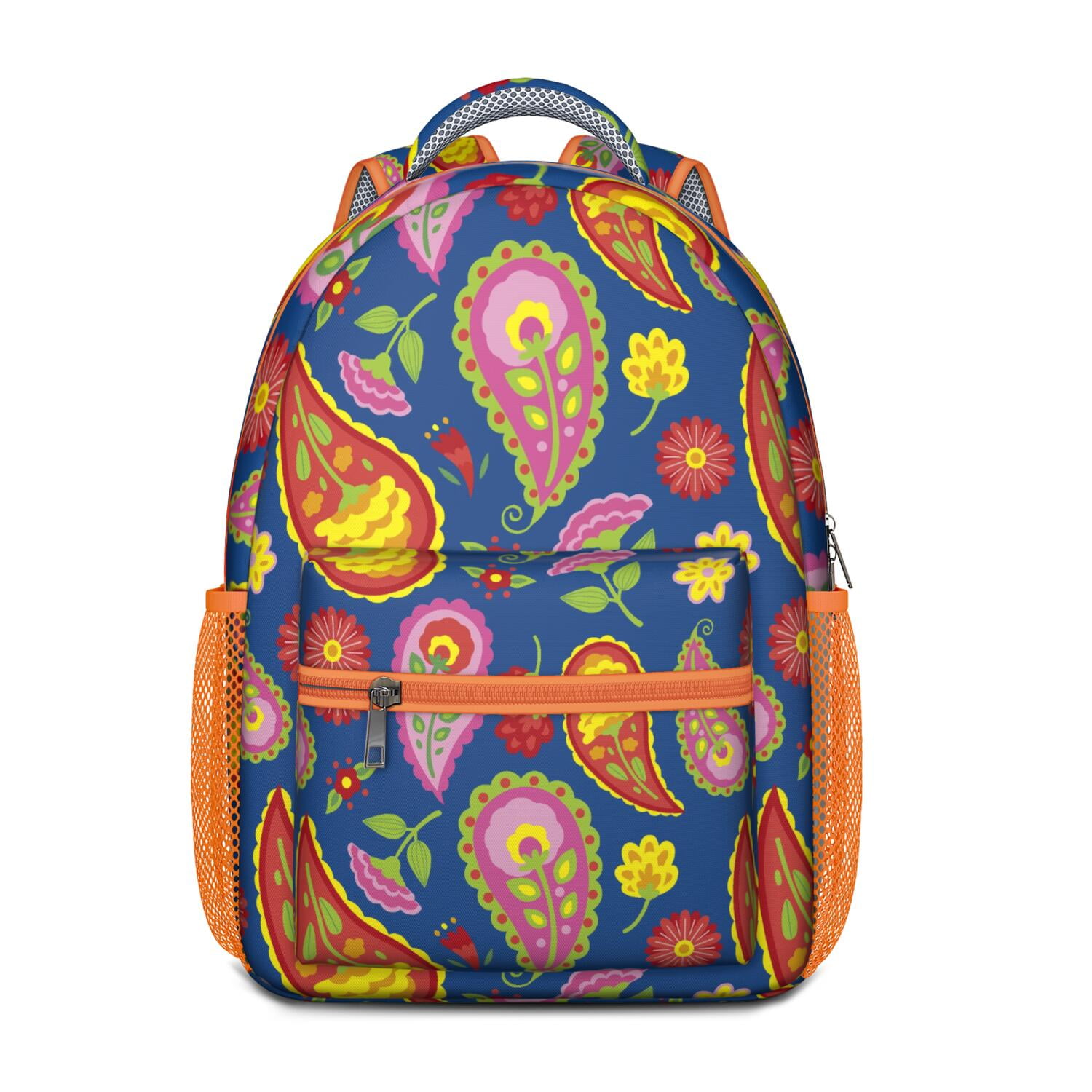 Boho Chic Paisley Backpack - Waterproof & Lightweight Bookbag for College Students & Commuters