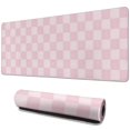 thumbnail image 1 of Boho Chic Pastel Checkered Mouse Pad - Anti-Slip Rubber for Secure Computer & Laptop Use, Large 31.5x11.8in, Add a Touch of Aesthetic to Your Home Office, 1 of 7