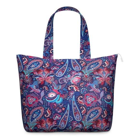 Boho Chic Retro Weekender Bag, Durable Travel Tote with Secure Zipper & Multiple Pockets, Artistic for Women