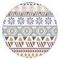 thumbnail image 1 of Boho Chic Round Tablecloth with Elastic Border, Vibrant Floral Print Fits 52-56 Inch Tables for Kitchen and Party, 1 of 7