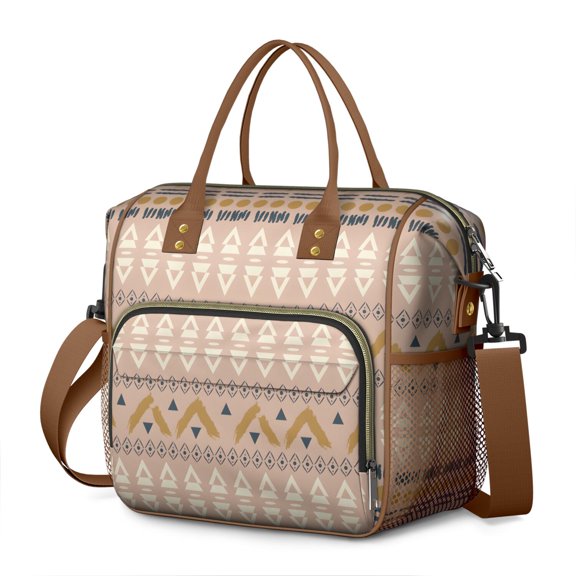 Boho Chic Rustic Home Decor Cooler Tote - Leakproof Insulated Bag for Travelers