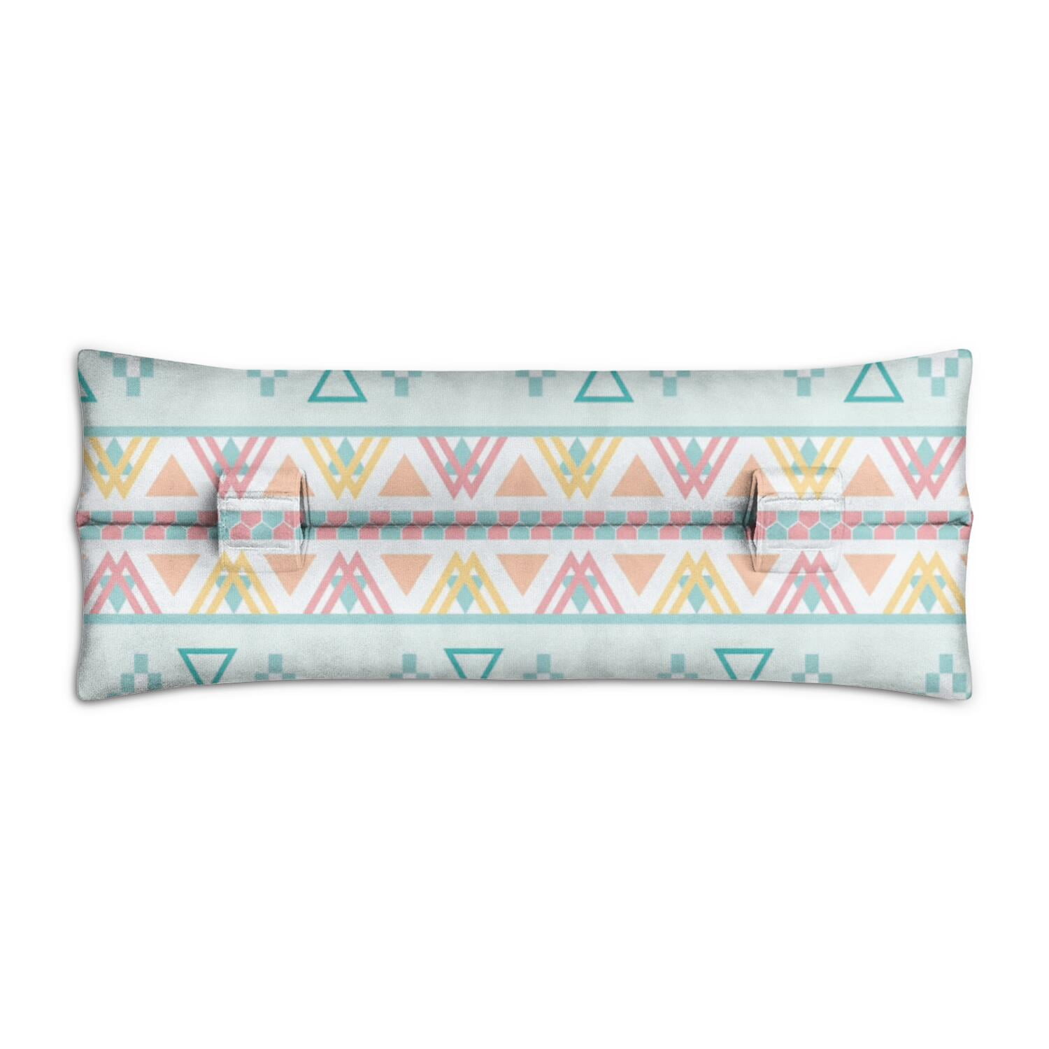 Boho Chic Seat Belt Pillow - Mastectomy Cushion for Breast Surgery Recovery, Abstract Design, Easy Care