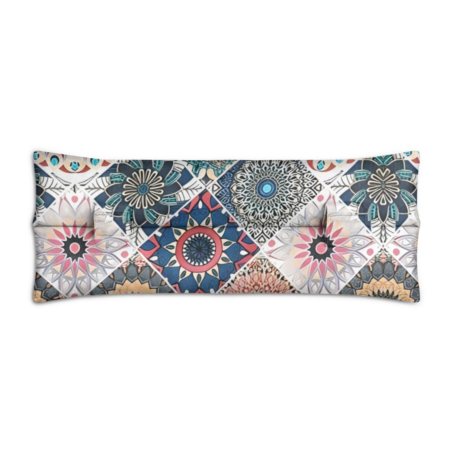 Boho Chic Seat Belt Pillow - Post Heart Surgery Cushion, Vintage Design, Double Straps