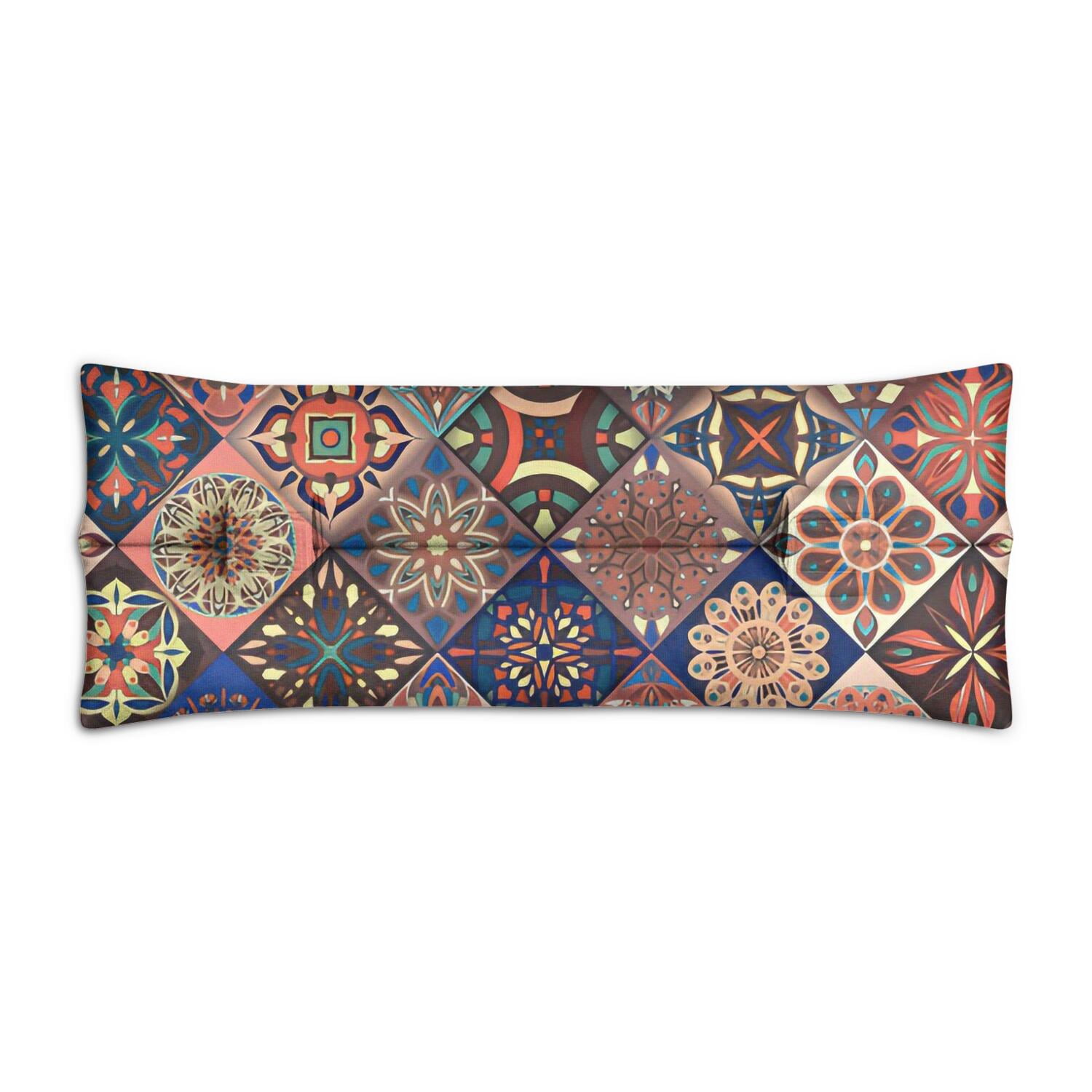 Boho Chic Seat Belt Pillow - Post Heart Surgery Cushion, Vintage Design, Double Straps